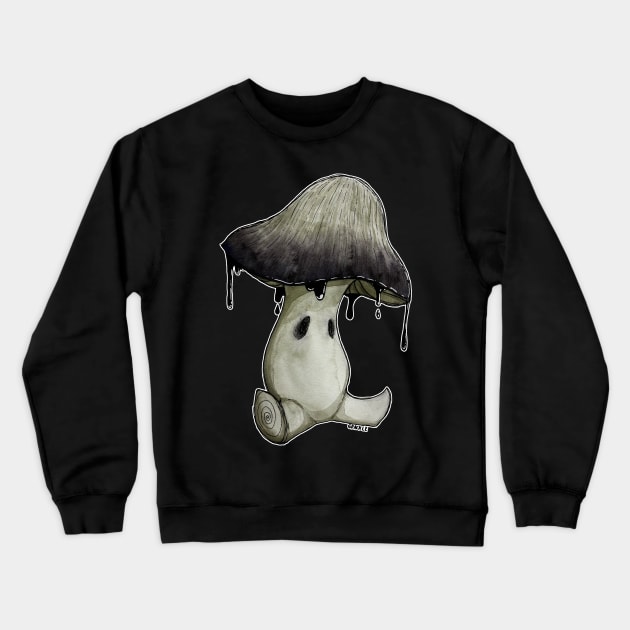 Gloomy Mushroom Crewneck Sweatshirt by Jan Grackle